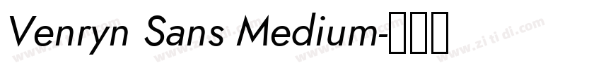 Venryn Sans Medium字体转换